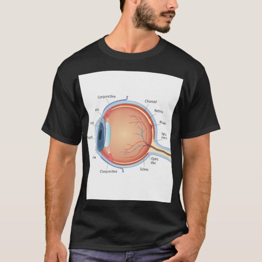 Anatomisch oogdiagram t-shirt (Voorkant)