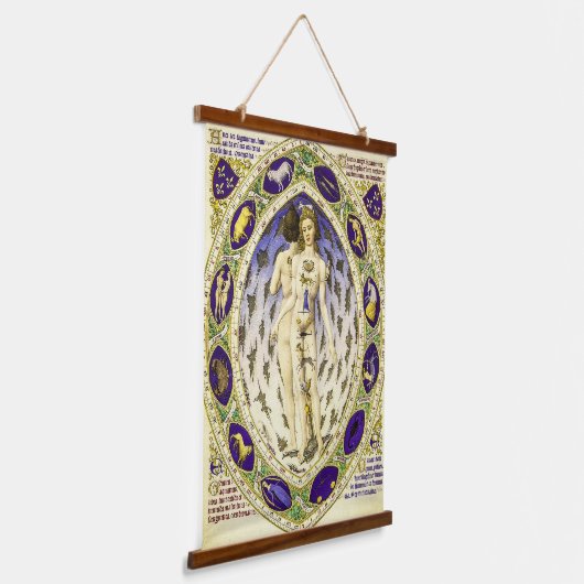 anatomisch zodiac Man Hangend Wandkleed (Gebogen)