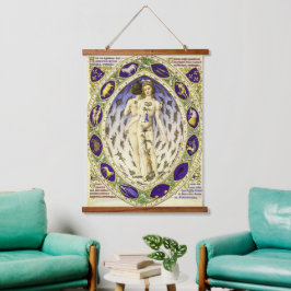  anatomisch zodiac Man Hangend Wandkleed