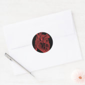 Anatomisch zwart hart ronde sticker (Envelop)