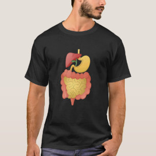 Anatomische anatomische biologie van het spijsvert t-shirt