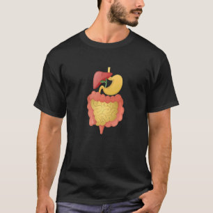 Anatomische anatomische biologie van het spijsvert t-shirt