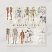  anatomische biologie Art QR Code Social Media Vierkante Visitekaartje (Voorkant)