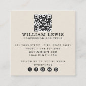 anatomische biologie Art QR Code Social Media Vierkante Visitekaartje (Achterkant)