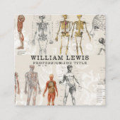 anatomische biologie Art QR Code Social Media Vierkante Visitekaartje (Voorkant)