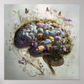 Anatomische Brain Art Print (Voorkant)