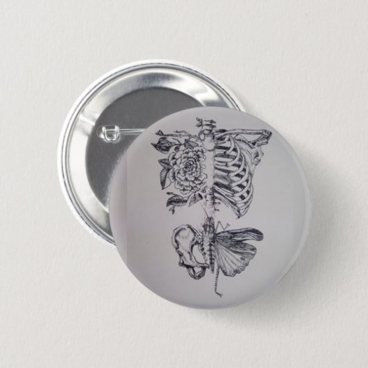  anatomische draai Skelet Ronde Button 5,7 Cm (Voorkant /achterkant)