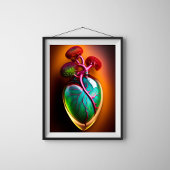 Anatomische Glass Heart Digital Art Poster