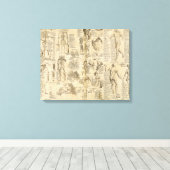 Anatomische Grafiek uit Cyclopaedie 1728 Canvas Afdruk (Insitu (Houten vloer))