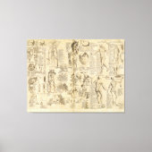 Anatomische Grafiek uit Cyclopaedie 1728 Canvas Afdruk (Voorkant)