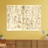 Anatomische Grafiek uit Cyclopaedie 1728 Canvas Afdruk (Insitu (Woonkamer))