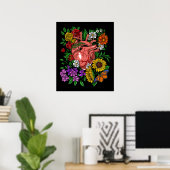 Anatomische haren Floral Gardening Poster (Thuiskantoor)