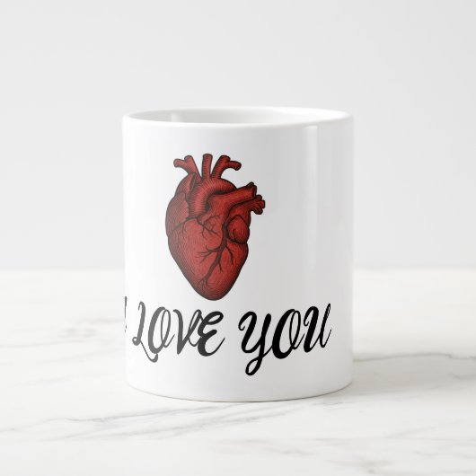 Anatomische Hart "Ik Hou Van Jou" Mok  (Voorkant)