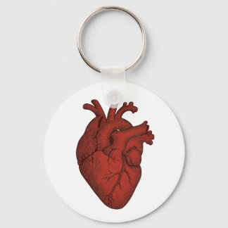Anatomische Hart Kunst Sleutelhanger – Vintage Rod
