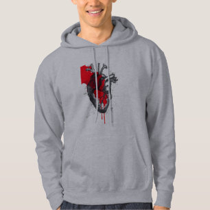 Anatomische Hart Schets Trash Polka Kunst Hoodie
