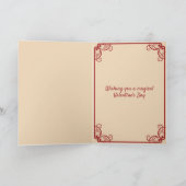 Anatomische Hart Valentijn Grappig Vintage Stijl Kaart (Binnen)