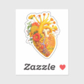 Anatomische hartbloemen sticker (Vel)