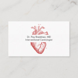Anatomische hartillustratie Cardioloog Visitekaartje