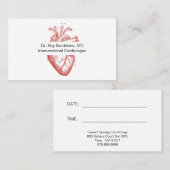 Anatomische hartillustratie Cardioloog Visitekaartje (Voorkant / Achterkant)