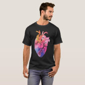 Anatomische hartkleurige pasta-anatomische cardiol t-shirt (Voorkant volledig)