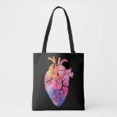 Anatomische hartkleurige pasta-anatomische cardiol tote bag (Voorkant)