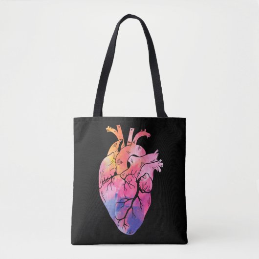 Anatomische hartkleurige pasta-anatomische cardiol tote bag (Voorkant)