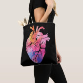 Anatomische hartkleurige pasta-anatomische cardiol tote bag (Dichtbij)