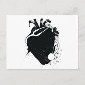 anatomische hartstethoscoop briefkaart (Voorkant)