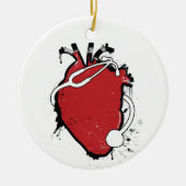 anatomische hartstethoscoop keramisch ornament (Voorkant)