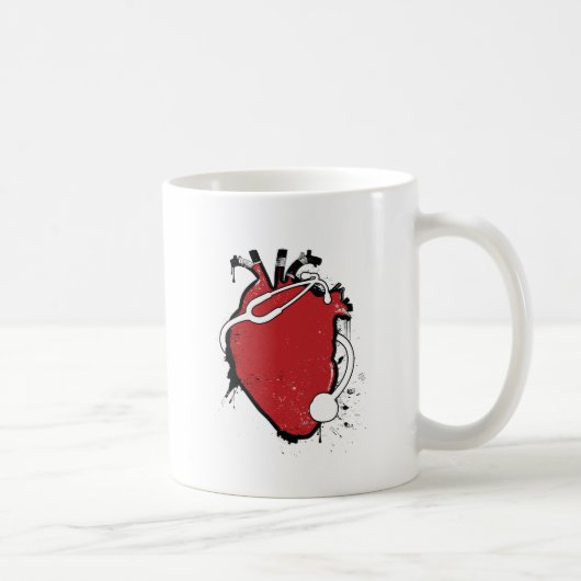 anatomische hartstethoscoop koffiemok (Rechts)