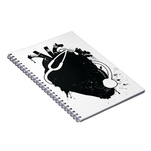 anatomische hartstethoscoop notitieboek (Rechterzijde)