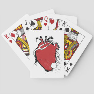 anatomische hartstethoscoop pokerkaarten