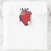 anatomische hartstethoscoop ronde sticker (Tas)
