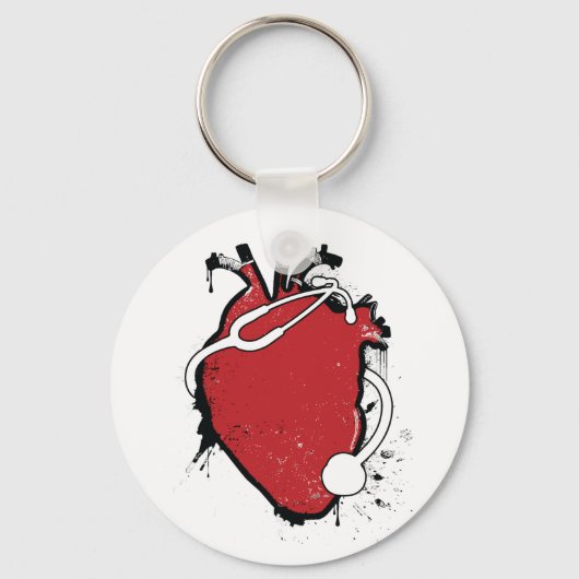 anatomische hartstethoscoop sleutelhanger (Voorkant)