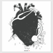 anatomische hartstethoscoop sticker (Vel)