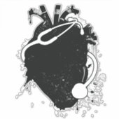 anatomische hartstethoscoop sticker (Voorkant)