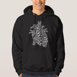 Anatomische Harttypografie Cardiale Cardiologie gr Hoodie