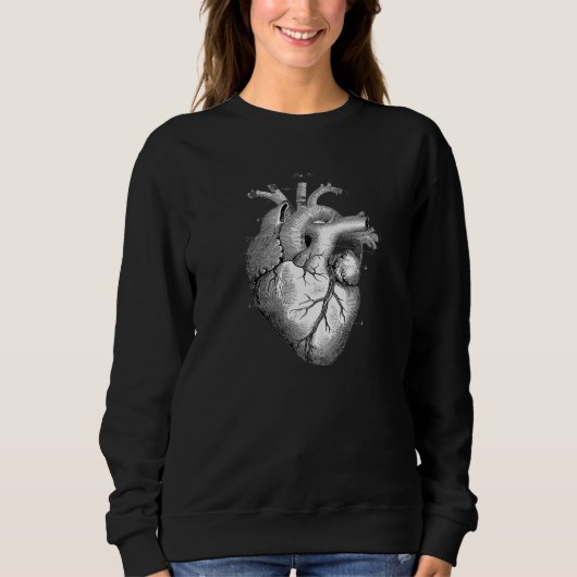  anatomische hartvrouwen Zwarte Sweater (Voorkant)