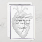 Anatomische heart Gothic Wedding Invitations Kaart (Voorkant / Achterkant)