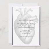 Anatomische heart Gothic Wedding Invitations Kaart (Voorkant)