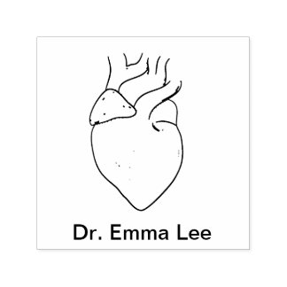 Anatomische Heart Self-Inking Stamp Zelfinktende Stempel