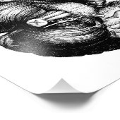 Anatomische hersenen foto afdruk (Hoek)