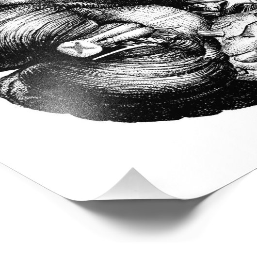 Anatomische hersenen foto afdruk (Hoek)