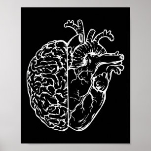 Anatomische Hersenen Hart Verpleegster Leraar Stud Poster