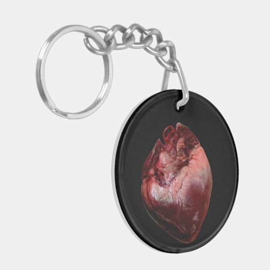Anatomische humaan hartacrylsleutelring sleutelhanger (Voorkant Links)