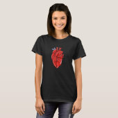 Anatomische Humain Heart Anatomie Science Physiolo T-shirt (Voorkant volledig)