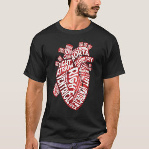 Anatomische humane hartcardiologie t-shirt