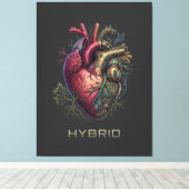 Anatomische Hybride Hart Moederbord Circuit Canvas Afdruk (Insitu (Houten vloer))