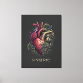Anatomische Hybride Hart Moederbord Circuit Canvas Afdruk (Voorkant)