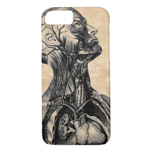 anatomische illustratie van het bovenlichaam Case-Mate iPhone case (Achterkant)
